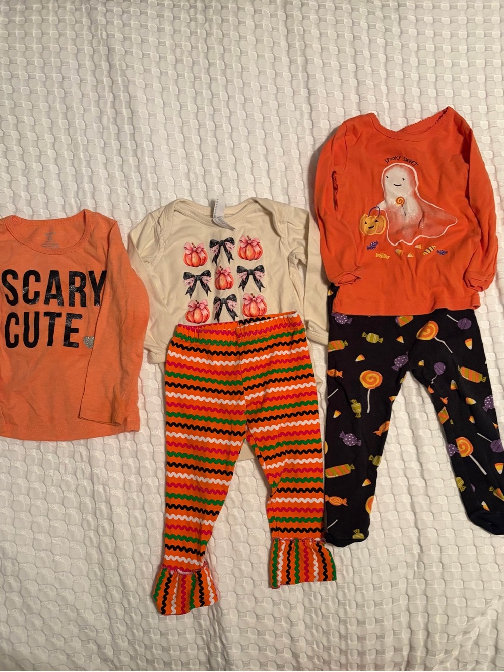 Carter's Orange & Cream Halloween Mix Matching Set